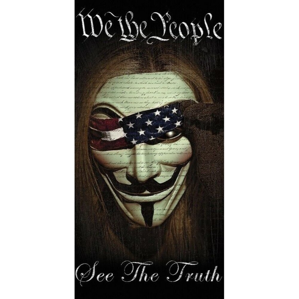 New We the People Beach Bath Pool Gift Towel V for Vendetta Guy Fawkes US Flag